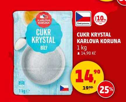 CUKR KRYSTAL KARLOVA KORUNA, 1 kg 