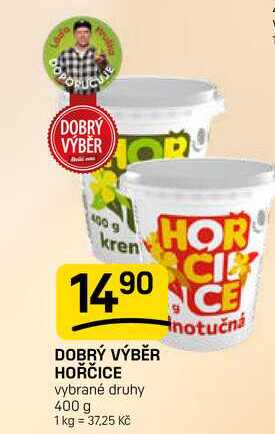 DOBRÝ VÝBĚRj HOŘČICE vybrané druhy 400 g 