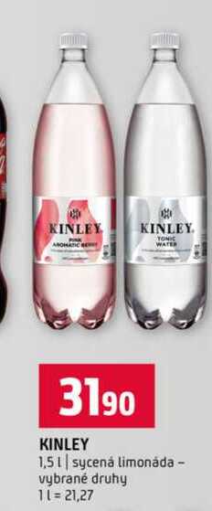 KINLEY 1,5l sycená limonáda vybrané druhy 