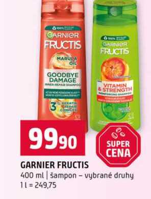 GARNIER FRUCTIS 400 ml šampon vybrané druhy 