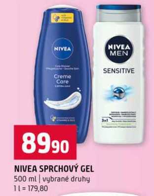 NIVEA SPRCHOVÝ GEL 500 ml vybrané druhy 