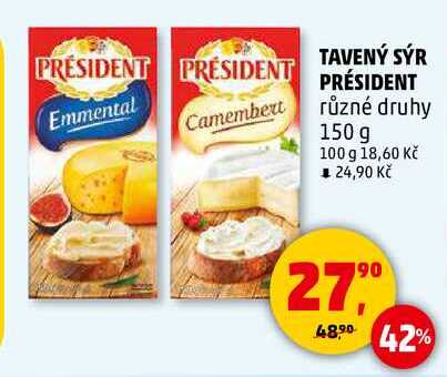 TAVENÝ SÝR PRÉSIDENT, 150 g