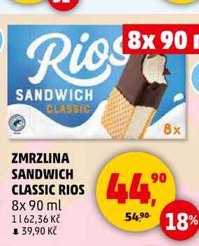 ZMRZLINA SANDWICH CLASSIC RIOS, 8x 90 ml