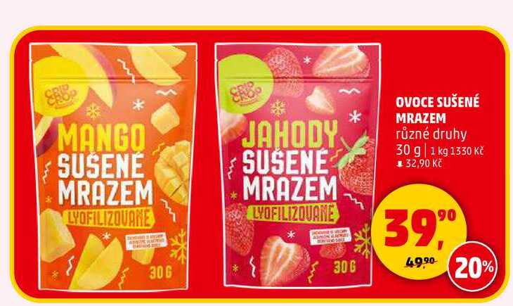 OVOCE SUŠENÉ MRAZEM, 30 g 