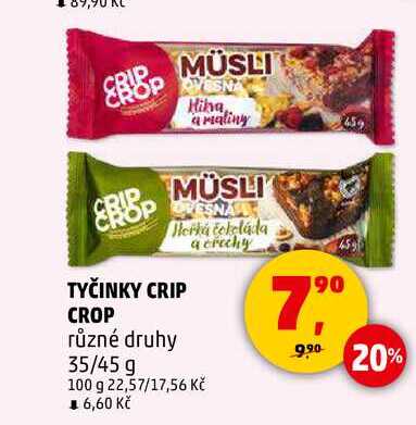 TYČINKY CRIP CROP, 35 g