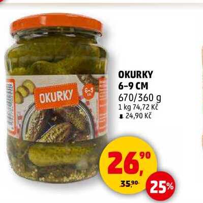 OKURKY 6-9 CM, 670 g
