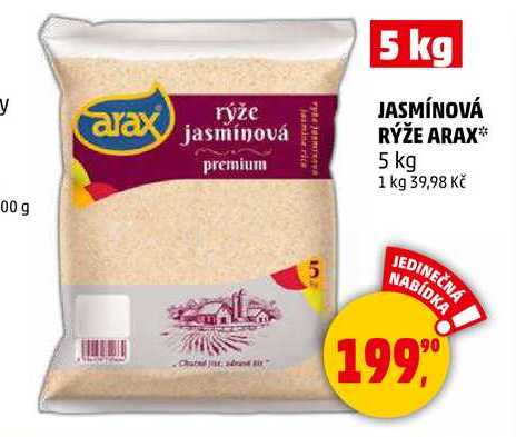JASMÍNOVÁ RÝŽE ARAX, 5 kg 