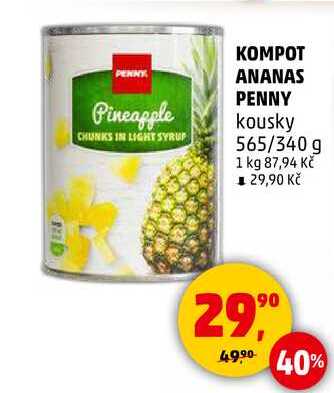 KOMPOT ANANAS PENNY, 565 g