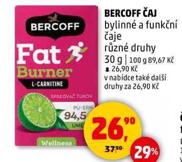 BERCOFF ČAJ bylinné a funkční čaje, 30 g