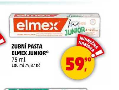 ZUBNÍ PASTA ELMEX JUNIOR, 75 ml