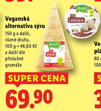 Veganská alternativa sýru, 150 g a další