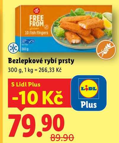 Bezlepkové rybí prsty, 300 g