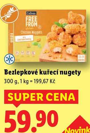 Bezlepkové kuřecí nugety, 300 g