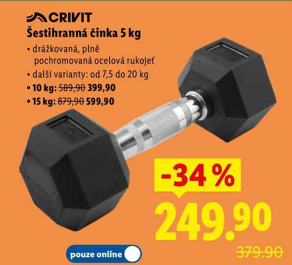 Šestihranná činka 5 kg