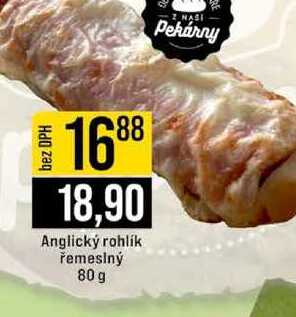 Anglický rohlík řemeslný 80 g 