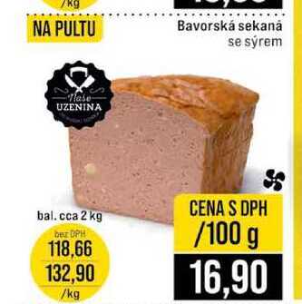 Bavorská sekanȧ se sýrem bal. cca 2 kg 100g