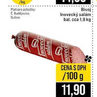 Bivoj Inovecký salám bal. cca 1,9 kg 100g
