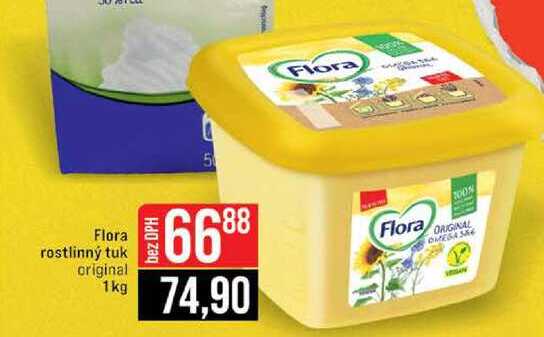Flora rostlinný tuk original 1kg v akci