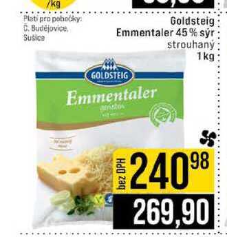 Goldsteig Emmentaler 45% sýr strouhaný 1kg