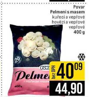 Povar Pelmenis masem kuřecí a vepřové hovezi a vepřové vepřové 400 g 