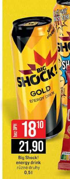 Big Shock! energy drink různé druhy 0,5l