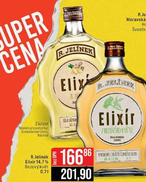 R.Jelinek Elixir 14,7% Bezový květ 0.7l