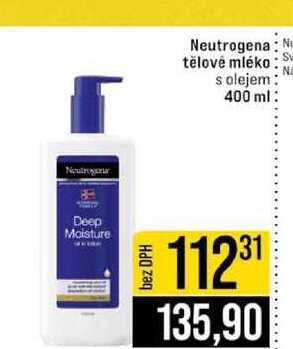 Neutrogena No tělové mléko s olejem 400 ml