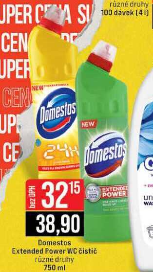 Domestos Extended Power WC čistič různé druhy 750 ml