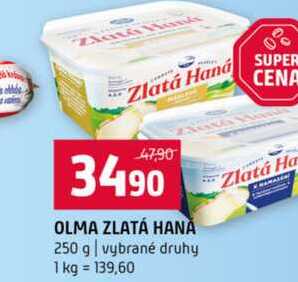 OLMA ZLATÁ HANA 250 g vybrané druhy