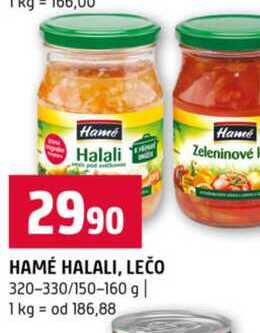 HAMÉ HALALI, LEČO 320-330/150-160 g 
