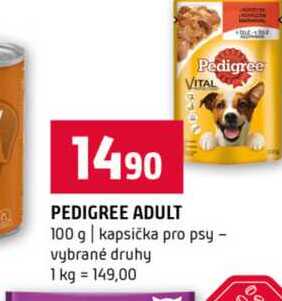 PEDIGREE ADULT 100 g kapsička pro psy vybrané druhy