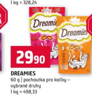 Dreamies 60 g pochoutka pro kočky vybrané druhy 