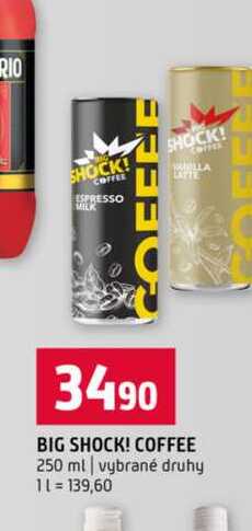 BIG SHOCK! COFFEE 250 ml vybrané druhy 