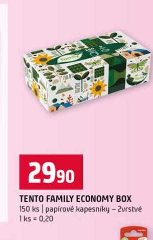 TENTO FAMILY ECONOMY BOX 150 ks papírové kapesníky 2vrstvé