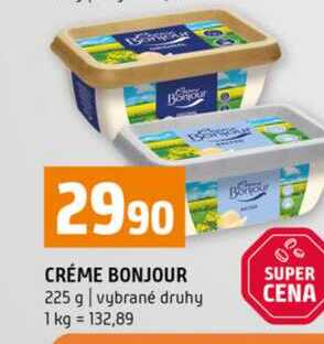 CRÉME BONJOUR 225 g vybrané druhy
