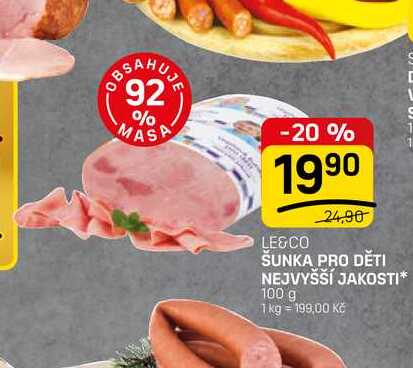 ŠUNKA PRO DĚTI NEJVYŠŠÍ JAKOSTI 100 g