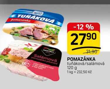 POMAZÁNKA tuňáková/salámová 120 g