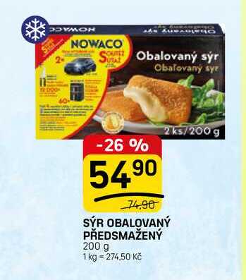 SÝR OBALOVANÝ PŘEDSMAŽENÝ 200 g