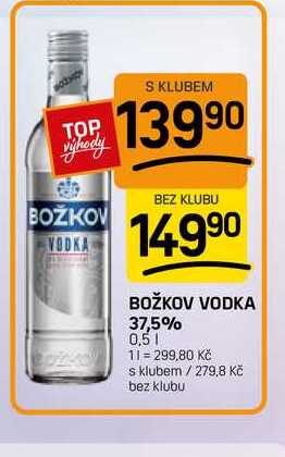 BOŽKOV VODKA 37,5% 0,5l