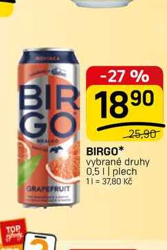 BIRGO vybrané druhy 0,5l plech