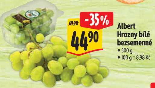 Albert Hrozny bílé bezsemenné   500 g 