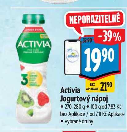  Activia Jogurtový nápoj 270-280 g 