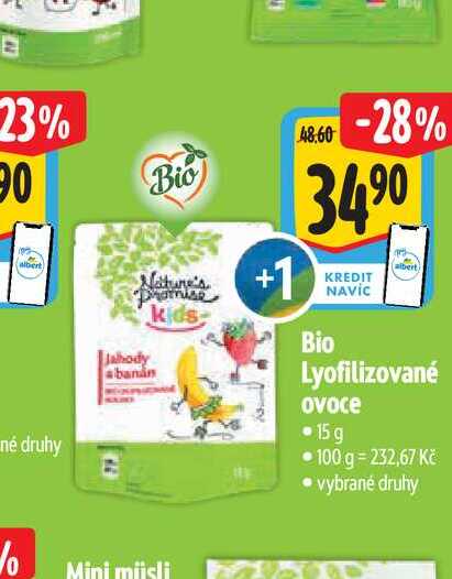   Bio Lyofilizované ovoce  15 g  