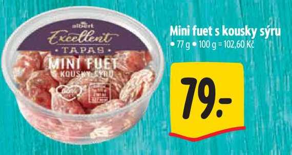 Mini fuet s kousky sýru 77 g
