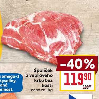 špalíček z vepřového krku bez kosti 1kg
