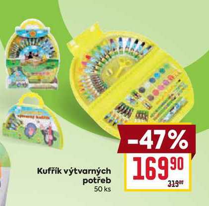 Kufřík výtvarných potřeb 50 ks