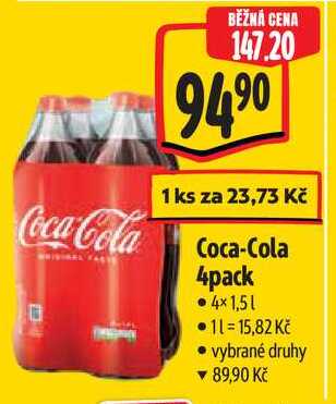 Coca-Cola 4pack, 4x 1,5 l