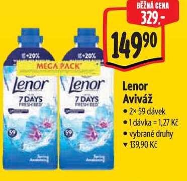 Lenor Aviváž, 2X 59 dávek 
