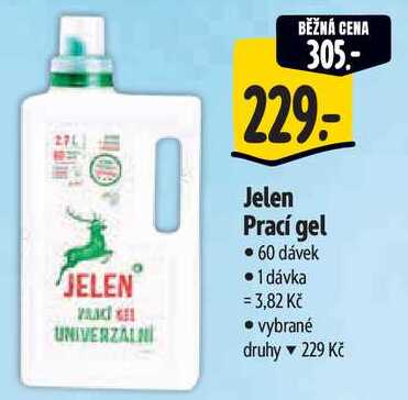 Jelen Prací gel, 60 dávek