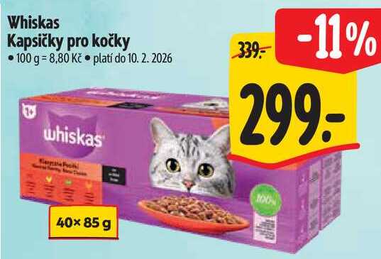 Whiskas Kapsičky pro kočky, 40x 85 g